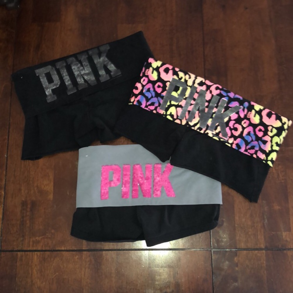 VS PINK YOGA SHORTS BUNDLE